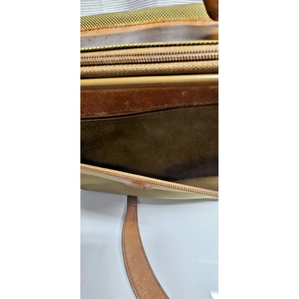 Vintage Hartmann leather tweed footed briefcase‎ w/shoulder strap